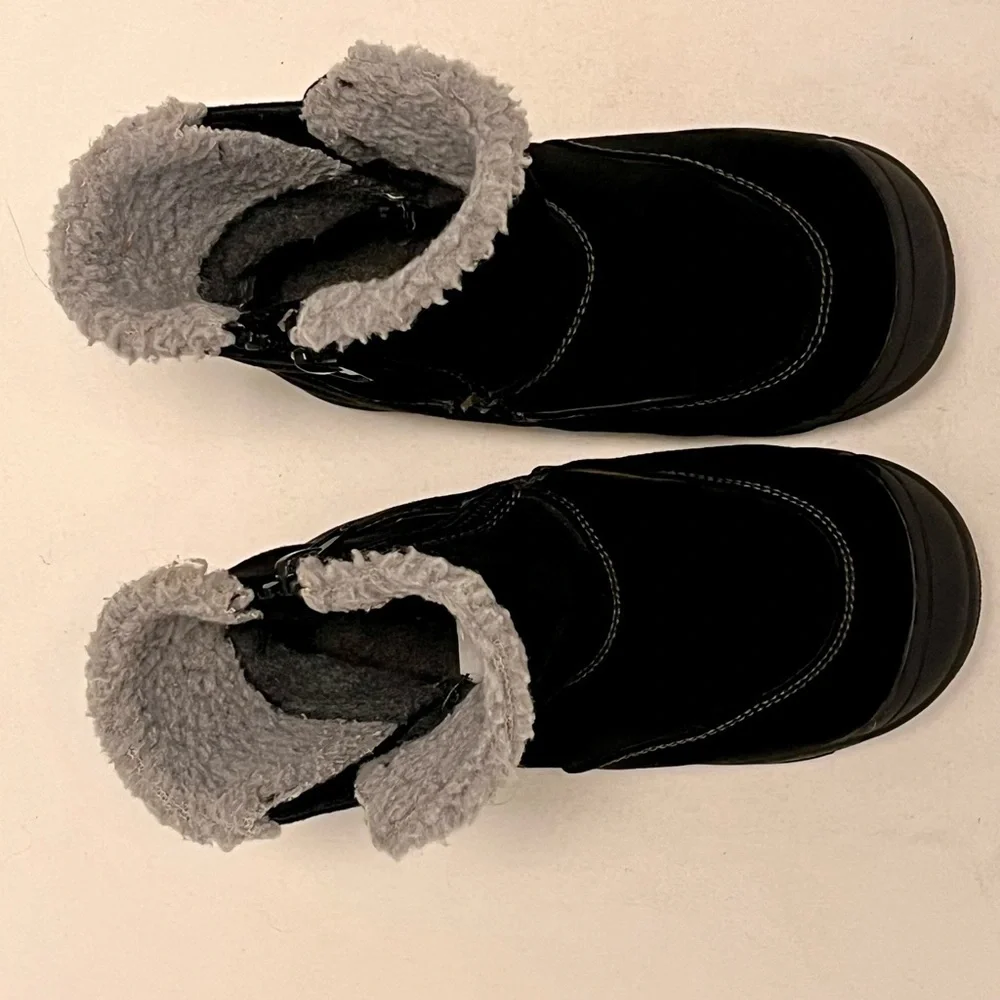🌻$11 DEAL!🌻 Kids’ 8M Black Suede Winter Boots with Zipper